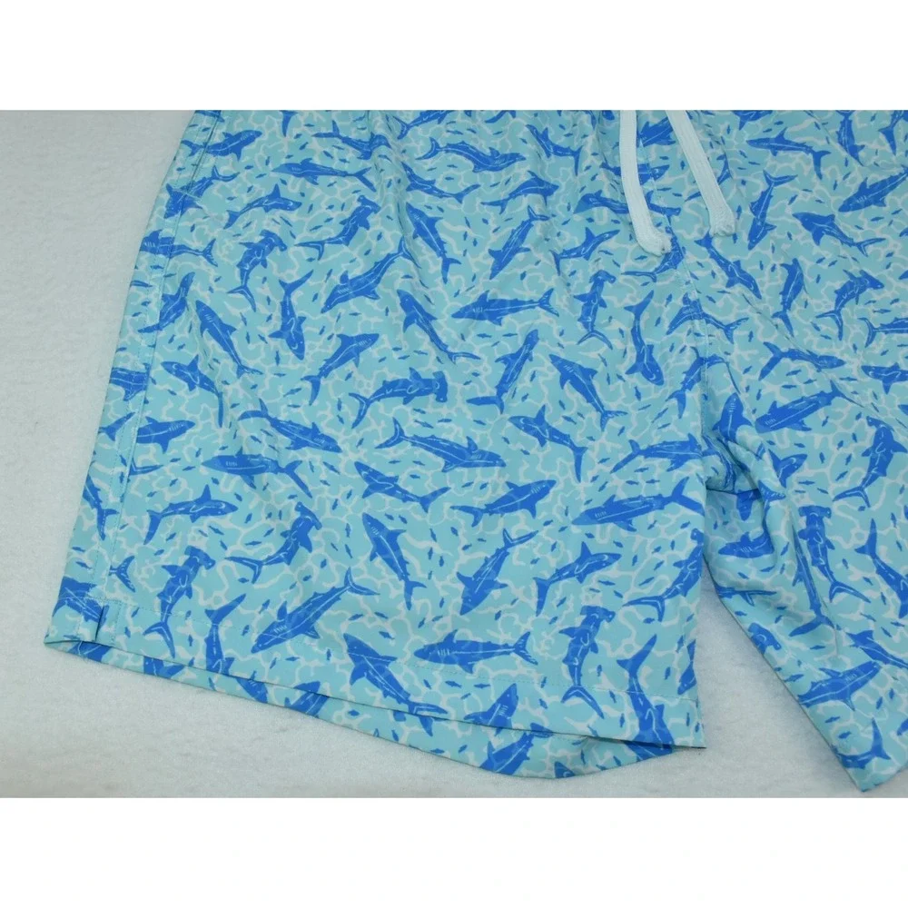 Chubbies The Shark Sides Men Shorts Size 2XL Classic Blue Drawstring Swim 7